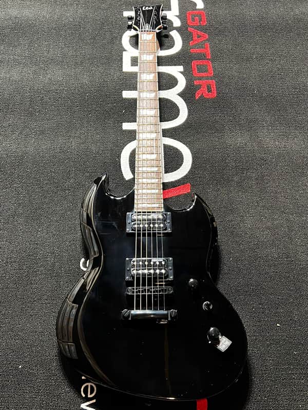 ESP LTD Viper-201B Baritone Electric Guitar - Black image 1