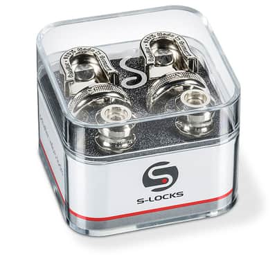 Genuine Schaller latest S-Lock Straplock. pair - Nickel 14010101 Made in Germany image 1