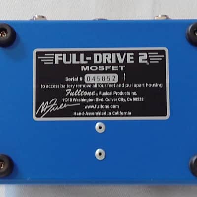 Fulltone Full- Drive 2 mosfet - overdrive pedal. Excellent and boxed image 3