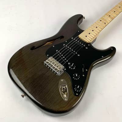 Oswald Thinline S-Style Guitar - Trans Grey Hand Made Netherlands W Hard Shell case image 1