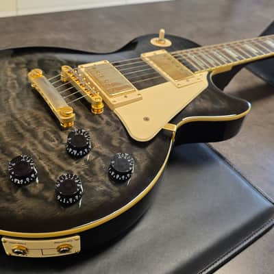 2008 Epiphone Les Paul Ultra II Chambered Body Nano-Mag Custom Pickup AAA Quilt Top MIK Made in Korea Korean Deluxe Hiscox Hard Case image 5