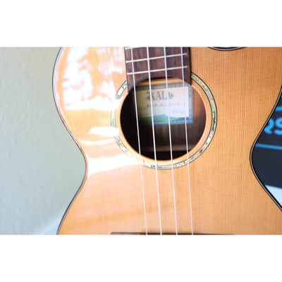 Kala KA-SCAC-T-CE Solid Cedar Top Tenor Cutaway Acoustic-Electric Ukulele w/ Fishman Kula EQ image 9