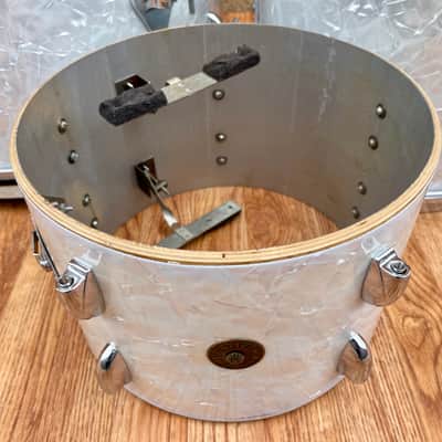 1960s Gretsch Progressive Jazz Drum Set White Marine Pearl 20/12/14 w/ 4x14 Snare image 24