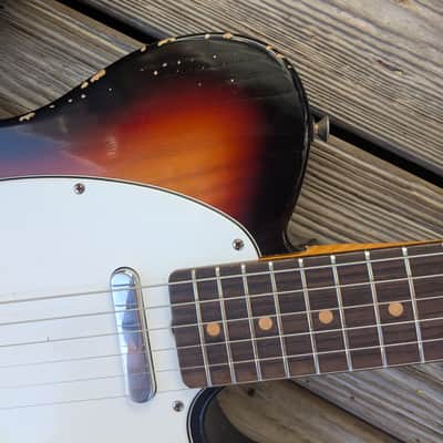 Partscaster Telecaster (Fender-MJT)- 3 tone sunburst relic image 9
