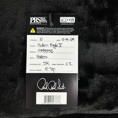 PRS Modern Eagle V 10 Top Charcoal w/case image 13