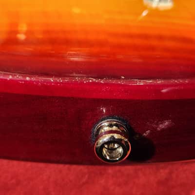 USA Hamer 1997 Studio Archtop Maple Flame Carved Top Cherry Sunburst And Hamer Hard Case image 24