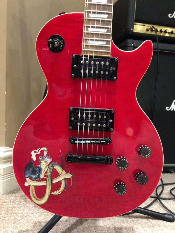 Epiphone Les Paul Classic Slash Signature Series Transparent Red image 1
