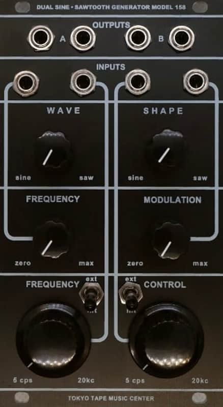 Tokyo Tape Music Center Dual Sine Sawtooth Generator Model 158 2023 - Black image 1