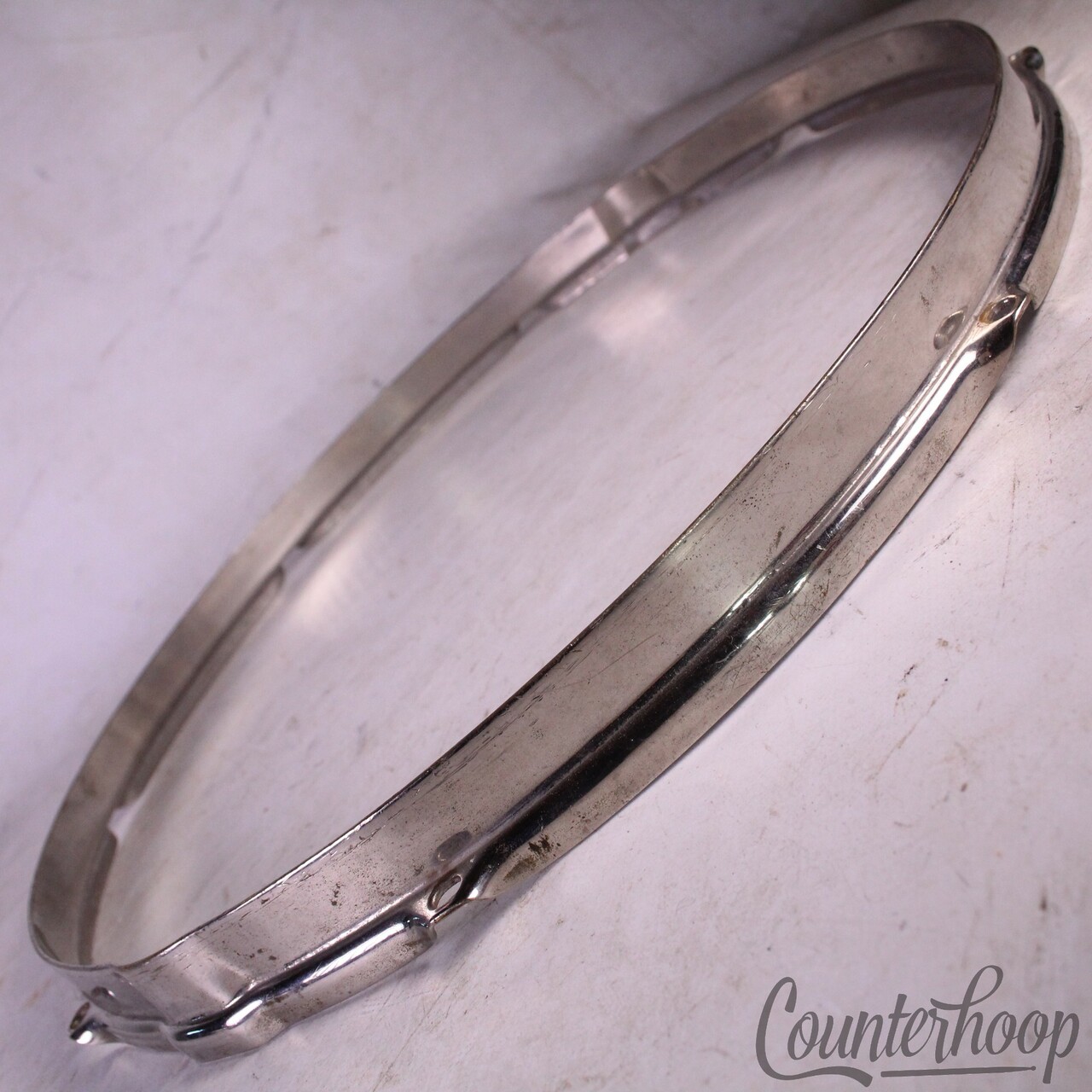 Ludwig 16"Double-Flange Snare Drum 8-Lug Resonant Rim/Hoop Nickel Brass NOB 40s — main photograph