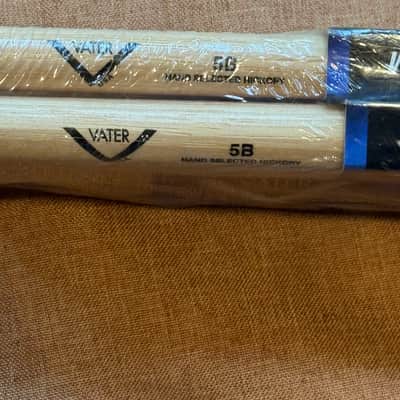 Vater 4 Pairs  VH5BN Hickory Drum Sticks Nylon Tips New in Package image 4