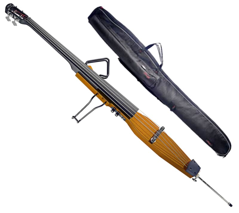 STAGG Electric Double Bass With Gigbag Plus 1/4" Output Jack  EUB Electric Upright Bass image 1