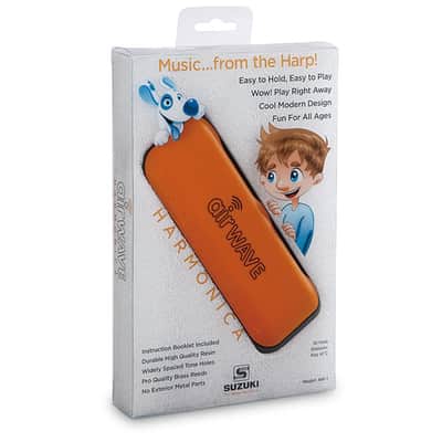 Suzuki Airwave Harmonica Easy-to-Hold Easy-to-Play Standard 10-Hole Diatonic Key of C Harmonica ORANGE w/incl Instruction Booklet Pro-Quality Brass Reeds Super-Comfortable Resin Formed Body ALL AGES image 3