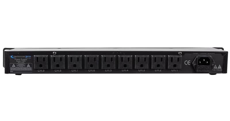 Technical Pro PS9U 1U Rack Mount DJ Pro Audio Power Supply w/ USB Charging Port image 1