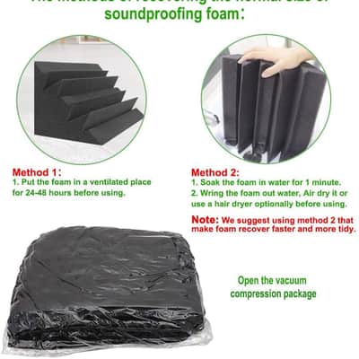 8 Pack Acoustic Panels Bass Traps Corner Studio Foam 12" X 7" X 7" Sound Proof Panels image 4