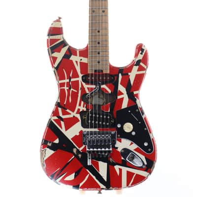 EVH Striped Series Frankenstein Frankie Red/White/Black Stripes Relic [EVH2003568] (09/18) image 7