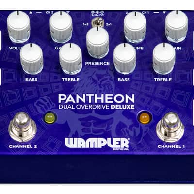 New Wampler Dual Pantheon Deluxe Dual Overdrive Guitar Effects Pedal image 4