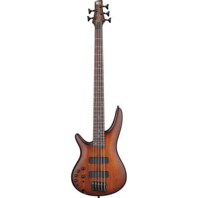 Ibanez SR505A SR Standard Left Handed 5-String Electric Bass - Mahogany Brown Burst image 2