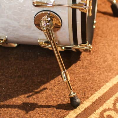 Slingerland Radio King White Marine Pearl Drum Set - 14x22, 9x13, 16x16 image 3