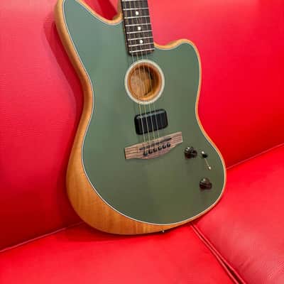 Fender Acoustasonic Player Jazzmaster 2022 - Present - Antique Olive image 5