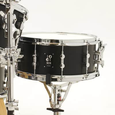 Sonor SQ1 4-pc Shell Pack in GT Black, 12/16/22/14 (322 Set NM-MH GTB plus 1465 SDW Snare) image 8