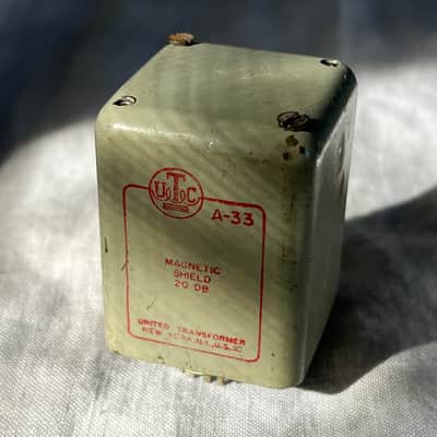 Pair of Vintage UTC A-20 Audio Transformers with A-33 Magnetic Shields image 2