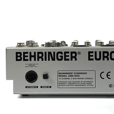 Behringer Eurorack UB1002 10-Input 2-Bus Mic / Line Mixer 2000s - Silver  TGHM image 6