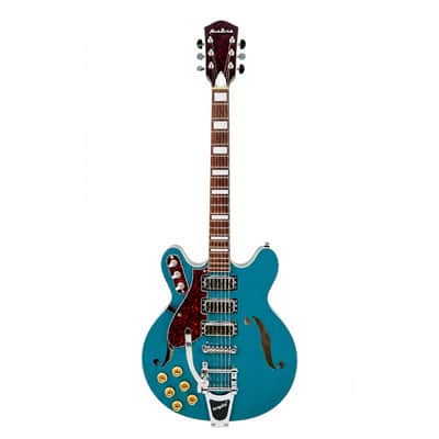 Airline Guitars H78 Left Handed Vintage Teal image 2