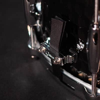 Gretsch 14" x 6.5" Full Range Hammered Black Steel Snare Drum image 3