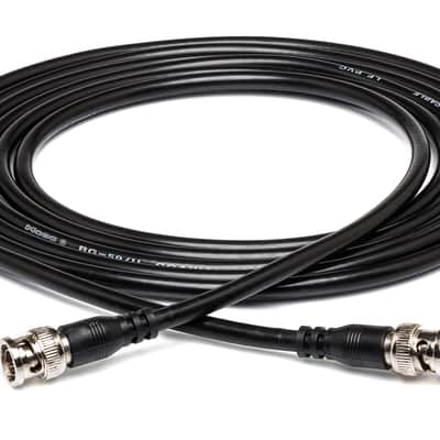 Hosa BNC-59-115 BNC to Same 75-Ohm Coaxial Cable - 15' - Black image 1