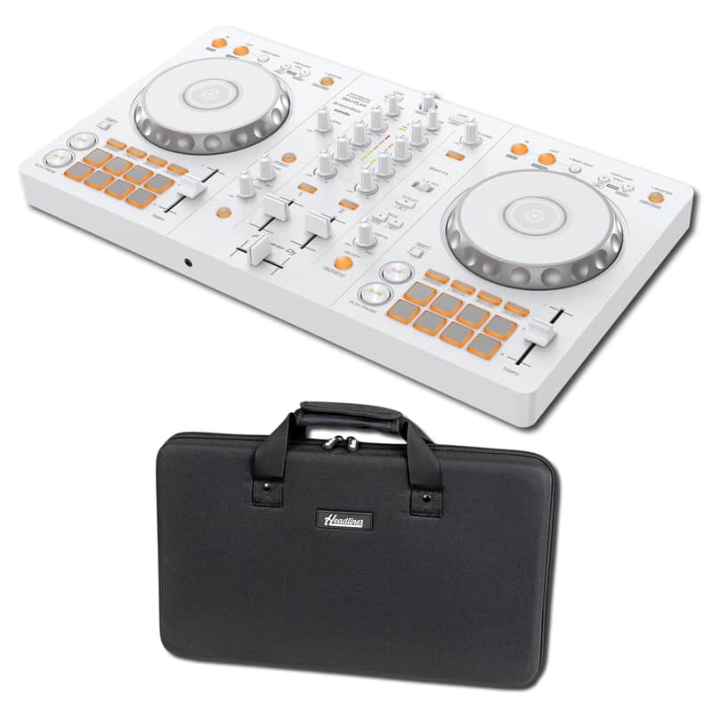 Pioneer DJ DDJ-FLX4-W 2-Channel DJ Controller (White) with Headliner HL12017 Pro-Fit EVA Carry Case image 1