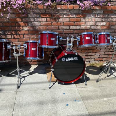 Holy Grail Drum Set! Yamaha Recording Custom 1970s - 1980s - World’s Most Recorded Drums ! Natural Wood Cherry Wood Walnut image 3