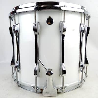 Ludwig 12x14"White Cortex Monroe Coliseum Twin Channel Snare Drum Vintage 90s image 5
