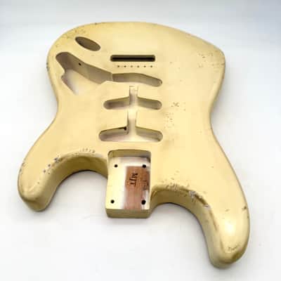 MJT Stratocaster Body Alder Relic Nitro Vintage White mjt6648 image 4