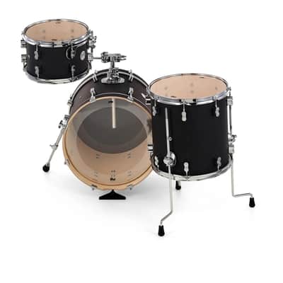 PDP Concept Maple Bop Shell Pack, 3pc, 18/12/14 (Satin Black Finish Ply) image 2