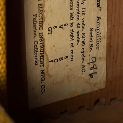 Fender Princeton Tube Amplifier (1948), ser. #986. image 4