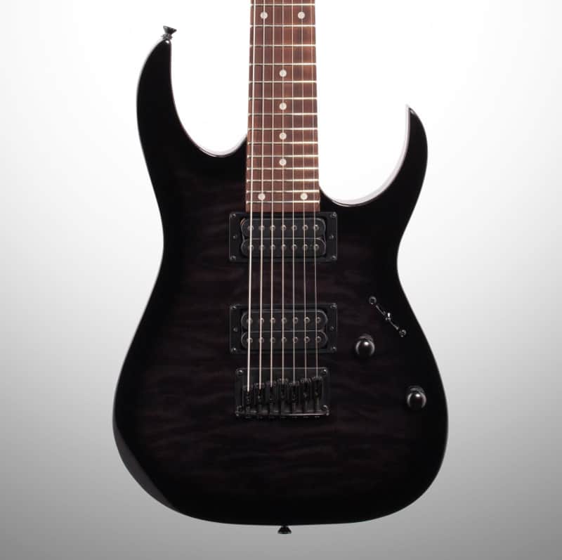Ibanez GRG7221QA Gio Electric Guitar, Transparent Black Sunburst image 1