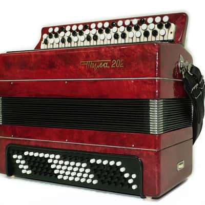 Tulskiy Russian Bayan Tula 202 Button Accordion 100 bass Acordeone de Botones, New Straps and Soft Case for Gift, 2733 image 3