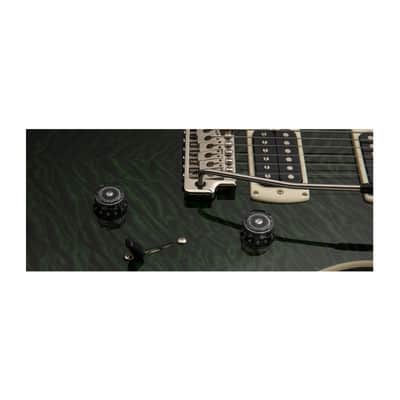 PRS SE Custom 24 Quilt Electric Guitar with Quilted Maple Top Teal Black) image 6