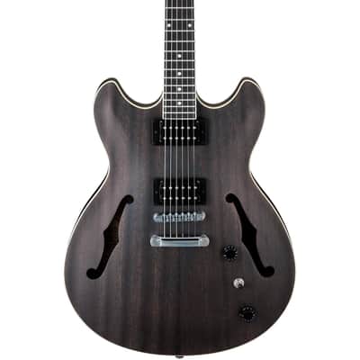 Ibanez Artcore AS53-TKF 6-String Semi-Hollow Body Electric Guitar with Walnut Fretboard, Right-Handed, Transparent Black Flat image 2