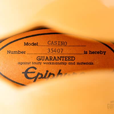 1993 Epiphone Casino Natural Near-Mint, Pre-Elitist Revolution-Spec, Japan Terada image 6