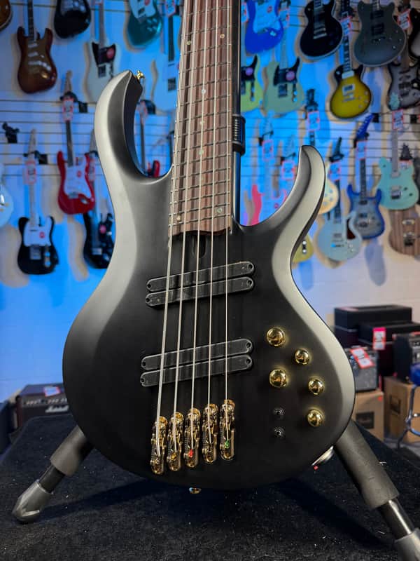 Ibanez BTB Bass Workshop BTB605LM 5-string Electric Bass Guitar - Black Flat, Free Plek, 449 image 1