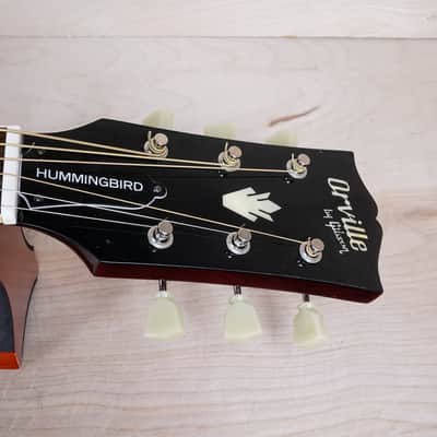 Orville by Gibson Hummingbird MIJ 1991 Natural Lacquer Finish Japan OBG w/ Hard Case image 4