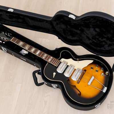 1960s Kay Swingmaster K763 Vintage Hollowbody Guitar w/ Kleenex Box Pickups, Case image 16
