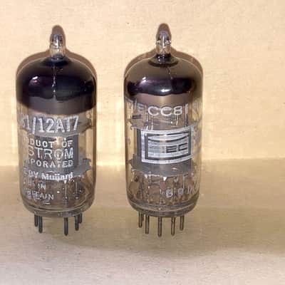 Mullard Blackburn 12AT7 ECC81 Tubes, Matched Pair, Tested image 1