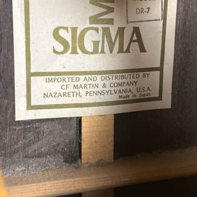 Sigma DR-7 1970s Acoustic Guitar W/HSC (Used) image 8