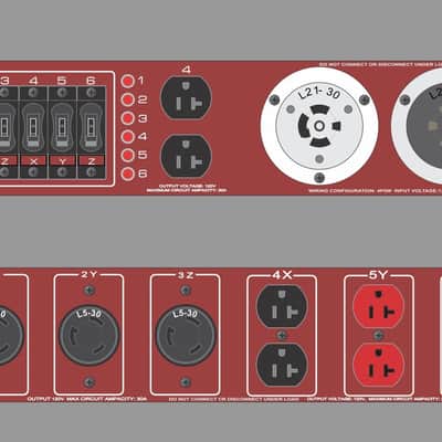 Whirlwind PLR2-H1 30A Power Distro Breaker Power Pak L2130 to LS30 and Duplex image 1
