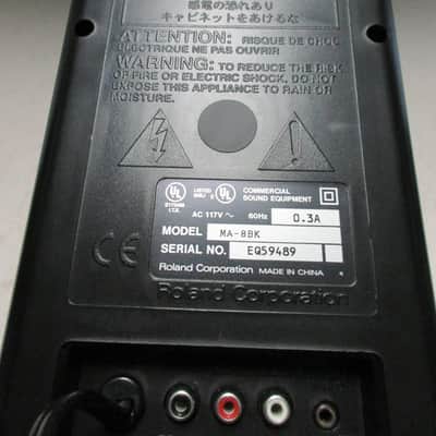 Roland MA-8BK Stereo Micro Monitor 1996 - Black image 3