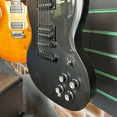 Epiphone G400 Gothic Satin Black 2006 Electric Guitar image 5