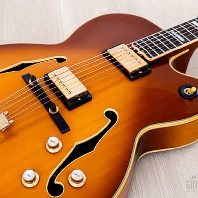 1993 Epiphone Emperor J Sunburst Archtop Electric Guitar Near-Mint w/ Case, Gibson & Duncan Humbuckers, Japan Terada image 7