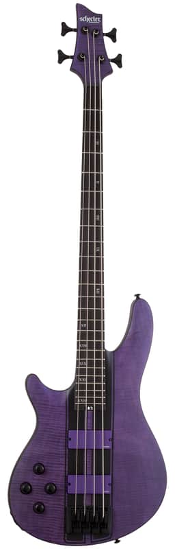 Schecter C-4 GT Bass LH Satin Trans Purple image 1